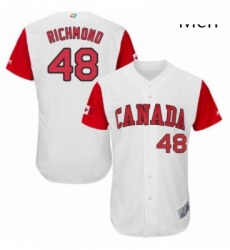 Mens Canada Baseball Majestic 48 Scott Richmond White 2017 World Baseball Classic Authentic Team Jersey