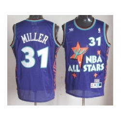 NBA 95 All Star #31 Miller Purple Jerseys