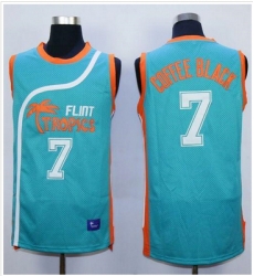 Flint Tropics #7 Coffee Black Blue Semi-Pro Movie Stitched Basketball Jersey