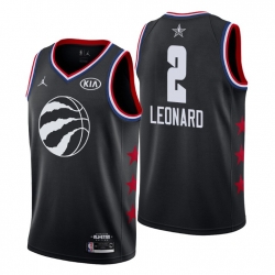 Men 2019 NBA All-Star Raptors #2 Kawhi Leonard Black Jersey