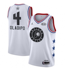 Pacers 4 Victor Oladipo White Youth Basketball Jordan Swingman 2019 AllStar Game Jersey