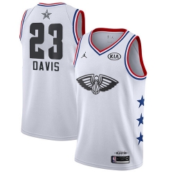 Pelicans #23 Anthony Davis White Basketball Jordan Swingman 2019 All Star Game Jersey