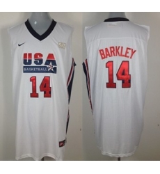 1992 Olympics Team USA 14 Charles Barkley White Swingman Jersey 