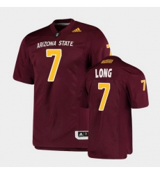 Men Arizona State Sun Devils Ethan Long College Football Maroon Premier Jersey