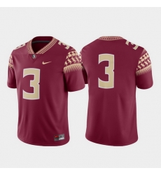 Men Florida State Seminoles 3 Garnet Game College Football Jersey