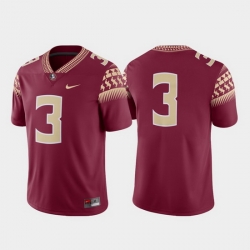 Men Florida State Seminoles 3 Garnet Game College Football Jersey