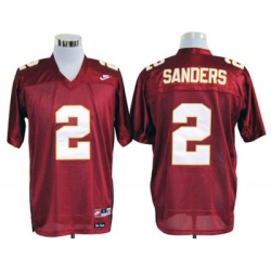 Nike Florida State Seminoles Deion Sanders #2 Red College Football Jersey