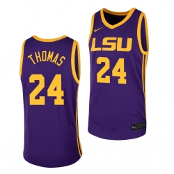 LSU Tiger Cameron Thomas Purple 2021 Nba Top Draft Lsu Tigers Jersey