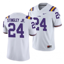 LSU Tiger Derek Stingley Jr. White College Football Men'S Jersey