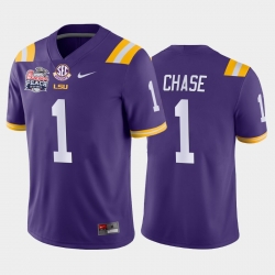 LSU Tiger Ja'Marr Chase Purple Away Men'S Jersey