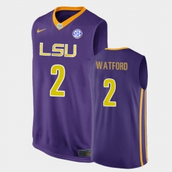 LSU Tiger Trendon Watford Purple Authentic Men'S Jersey