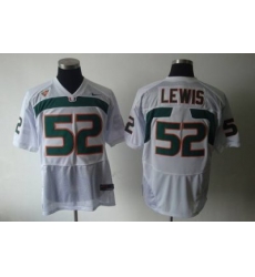 Hurricanes #52 Ray Lewis White Embroidered NCAA Jerseys