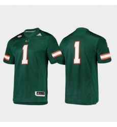 Men Miami Hurricanes 1 Green Premier Football Jersey