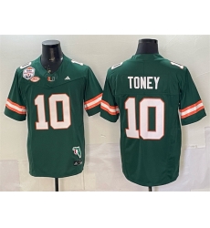 Men Miami Hurricanes 10 Malachi Toney Green F U S E The Fiesta Bowl Champions Florida Patch Stitched Football Jersey Men Miami Hurricanes 10 Malachi Toney Green F U S E The Fiesta Bowl Champions Florida Patch Stitched Football Jersey