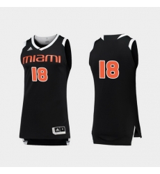 Men Miami Hurricanes Black White Chase College Basketball Jersey