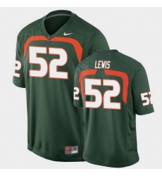 Men Miami Hurricanes Ray Lewis Game Green College Football Jersey