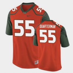 Men Miami Hurricanes Shaquille Quarterman Replica Orange College Football Jersey