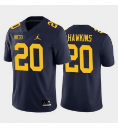 Michigan Wolverines Brad Hawkins Navy Home Men'S Jersey