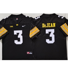 Men Iowa Hawkeyes #3 Cooper DeJean Black Stitched NCAA Jersey Men Iowa Hawkeyes #3 Cooper DeJean Black Stitched NCAA Jersey