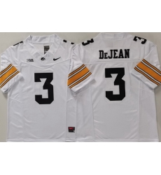 Men Iowa Hawkeyes #3 Cooper DeJean White Stitched NCAA Jersey