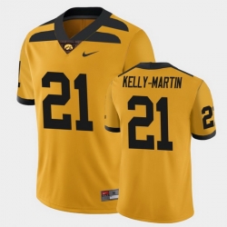 Men Iowa Hawkeyes Ivory Kelly Martin College Football Gold Alternate Game Jersey