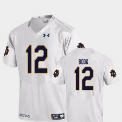 Men Notre Dame Fighting Irish Ian Book 12 White College Football Replica Jersey