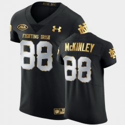 Men Notre Dame Fighting Irish Javon Mckinley Golden Edition Black Authentic Jersey