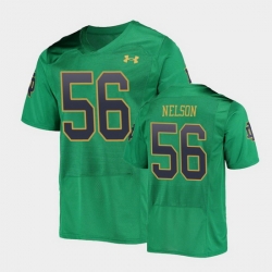 Men Notre Dame Fighting Irish Quenton Nelson College Football Green Replica Jersey