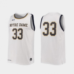 Men Notre Dame Fighting Irish White Replica College Basketball Under Armour Jersey