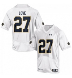 Men Under Armour 27 Limited White Julian Love Notre Dame Fighting Irish Alumni Football Jersey