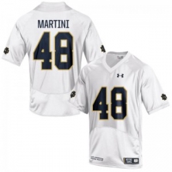 Men Under Armour 48 Replica White Greer Martini Notre Dame Fighting Irish Alumni Football Jersey