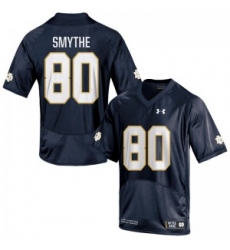 Men Under Armour 80 Replica Navy Blue Durham Smythe Notre Dame Fighting Irish Alumni Football Jersey