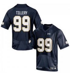 Men Under Armour 99 Limited Navy Blue Jerry Tillery Notre Dame Fighting Irish Alumni Football Jersey