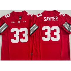 Men Ohio State Buckeyes #33 Jack Sawyer Red Stitched NCAA Jersey