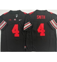 Men Ohio State Buckeyes #4 Jeremiah Smith Black Stitched NCAA Jersey Men Ohio State Buckeyes #4 Jeremiah Smith Black Stitched NCAA Jersey