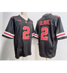 Men Women Youth Ohio State Buckeyes #2 Chris Olave Scarlet Black 2023 F U S E Stitched Jersey