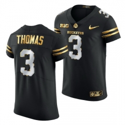 Ohio State Buckeyes Michael Thomas Black Golden Edition Jersey