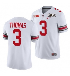 Ohio State Buckeyes Michael Thomas White 2021 Sugar Bowl Champions College Football Playoff College Football Playoff Jersey 0