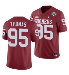 Oklahoma Sooners Isaiah Thomas Crimson 2020 Cotton Bowl Classic College Football Jersey