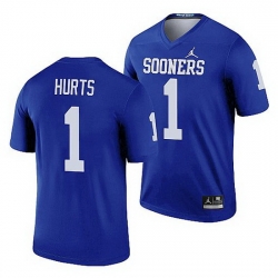 Oklahoma Sooners Jalen Hurts Blue Legend Men'S Jersey