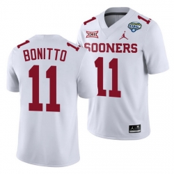 Oklahoma Sooners Nik Bonitto White 2020 Cotton Bowl Classic College Football Jersey