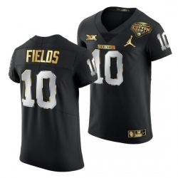 Oklahoma Sooners Pat Fields Black 2020 Cotton Bowl Classic Golden Edition Jersey