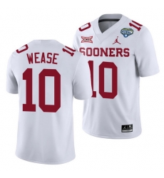 Oklahoma Sooners Theo Wease White 2020 Cotton Bowl Classic College Football Jersey