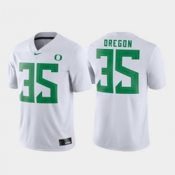 Men Oregon Ducks 35 White Game Football Jersey