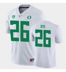 Men Oregon Ducks Travis Dye Game White College Football Jersey