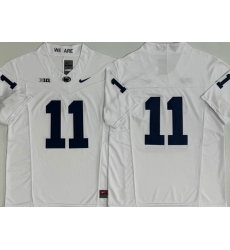 Men Penn State Nittany Lions #11 Micah Parsons White Stitched NCAA Jersey No Name Men Penn State Nittany Lions #11 Micah Parsons White Stitched NCAA Jersey No Name