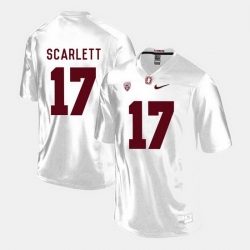 Men Stanford Cardinal Brennan Scarlett College Football White Jersey