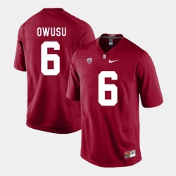 Men Stanford Cardinal Francis Owusu College Football Cardinal Jersey