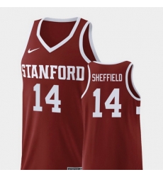 Men Stanford Cardinal Marcus Sheffield Wine Replica College Basketball Jersey