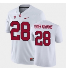 Men Stanford Cardinal Salim Turner Muhammad Game White College Football Jersey